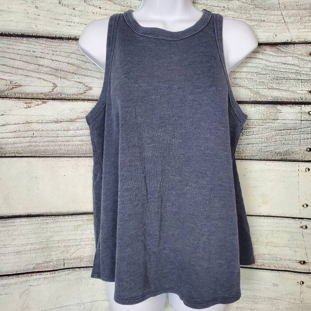 Maurices Women’s Tank Top M Blue Ribbed Knit Sleeveless Casual Shirt